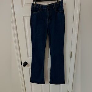 Old Navy High-Rise Flare Jeans | Dark Wash | Size 12 Tall